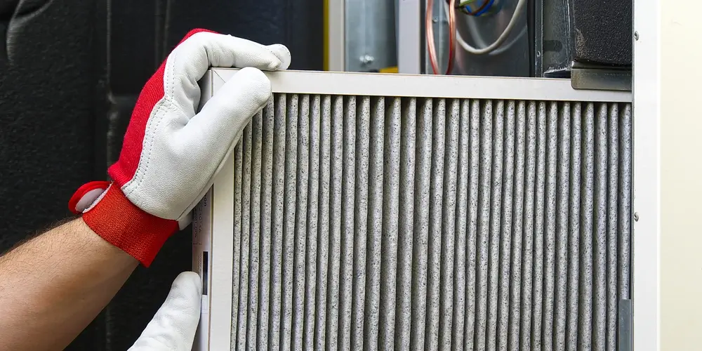 Removing a dirty air filter