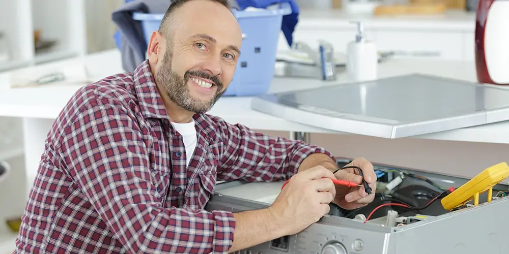 Checking a washer's electronics