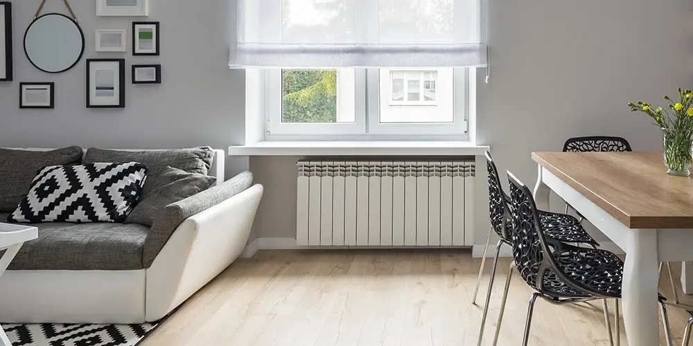 This elegant wall heater matches the decor