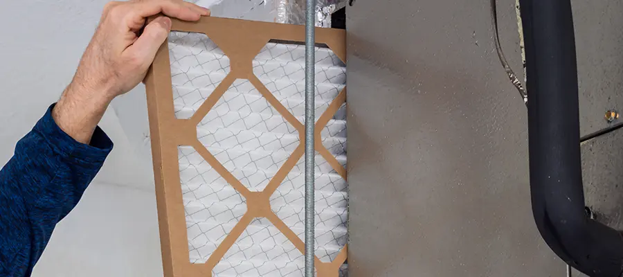 Changing a furnace air filter
